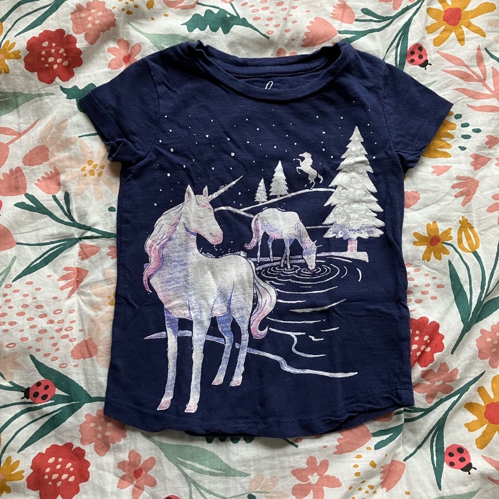 Peek from Nordstrom | Unicorn short sleeve t shirt | size 2 - Picture 2 of 4